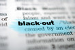 © Fr@nk - Closeup page with text BLACKOUT in colored highligh
