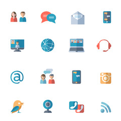 Poster - Social networks icons set 