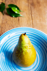 Wall Mural - Pear on plate