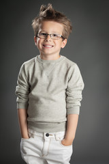 Elegant Boy In Studio