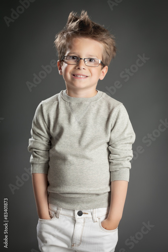 Naklejka na drzwi Elegant Boy In Studio