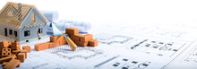Building House - Bricks And Project For Construction Industry
