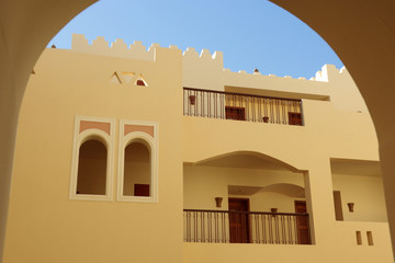 Arabian house with traditional ornament.