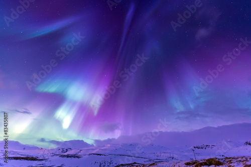 Fotomural Northern Light Aurora borealis Iceland