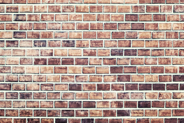 Wall Mural - Background of red brick wall texture.