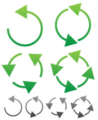 Leinwandbilder - Arrow element for circulation, loop, restart concepts, vector.
