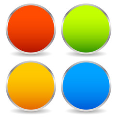 Poster - Colorful circle shape set with blank space