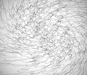 Leinwandbilder - Abstract texture made of thin, entangled lines moving in an irre