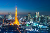 Fototapeta Miasto - Tokyo Tower, Tokyo, Japan