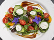 Вкусный греческий салат с сыром Фета и фиалками