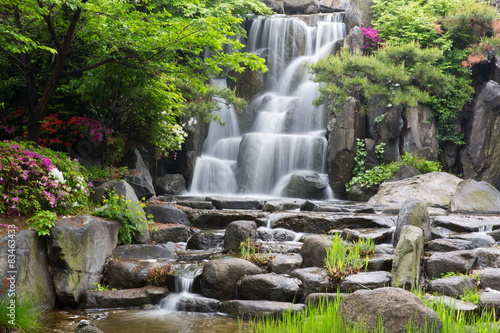 Naklejka dekoracyjna Azjatycki park z wodospadem - ZEN