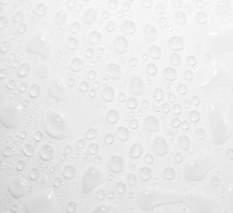 Wall Mural - water drops on a white background. close-up