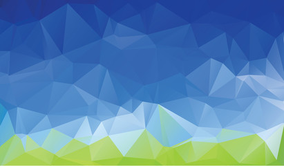 Wall Mural - green blue abstract low poly background