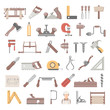 Flat Icons - Traditional Woodworking Tools