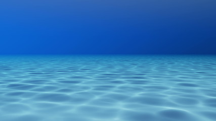 Sticker - Blue Water Pool, Underwater View