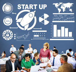 Wall Mural - Business Plan Startup Strategy Innovation Vision Creativity Conc