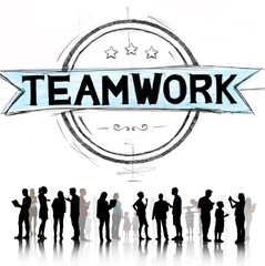 Poster - Team Corporate Teamwork Collaboration Assistance Concept