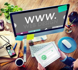 Poster - web design web www development internet media creative concept