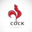 Vector of a cock design on white background. Easy editable layered vector illustration.
