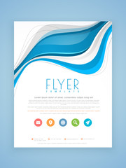 Canvas Print - Flyer, template or brochure design for business.