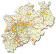 Nordrhein-Westfalen Landkarte