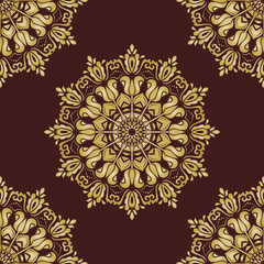 Wall Mural - Damask Seamless  Pattern