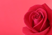 Red Rose Flower With Beautiful Petals Shape Heart