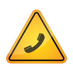 Sticker - Danger signal icon with a phone