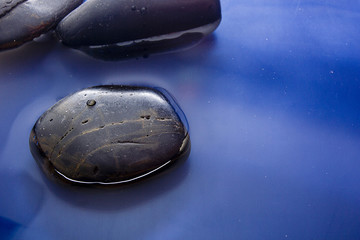 Smooth stones in water