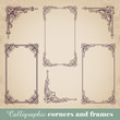Calligraphic corners and frames