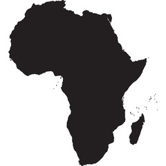 illustration of african map on white background