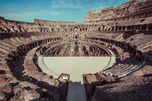 Italy, Rome, Coliseum Interior Ruins