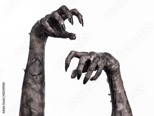 Fotomural black hand of death, walking dead, zombie theme, zombie hands