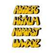 © doctorletters - Cartoon comic graffiti font alphabet. Vector