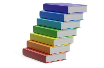 Wall Mural - heap of multicolored books