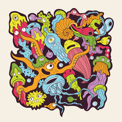 Sticker - Deep sea monsters