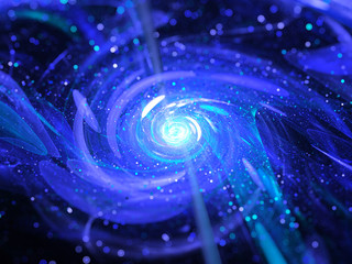 Wall Mural - intergalactic wormhole in space