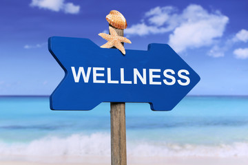 Sticker - Wellness mit Strand und Meer in den Ferien im Sommer