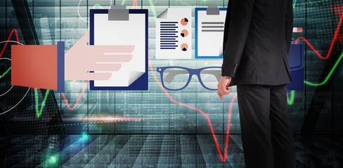 Aufkleber - Composite image of businessman standing