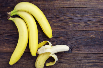 Bananas on a table