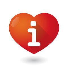 Sticker - Heart icon with an info sign