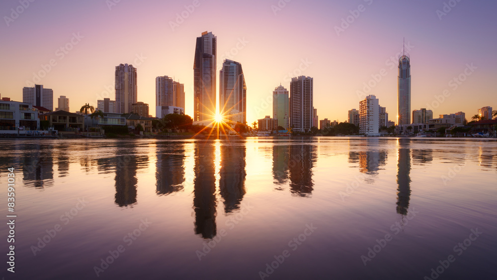 Brisbane skyline, Australie - obrazy, fototapety, plakaty 