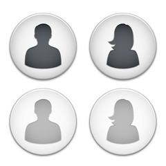 Wall Mural - vector male and female user icons