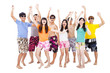 © Tom Wang - happy young group dancing and enjoy summer vacation