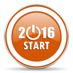 Aufkleber - new year 2016 orange icon new years symbol
