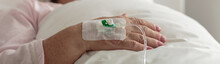 Female Hand With Venous Catheter