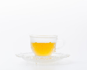 Glass cup of tea