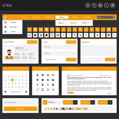 Wall Mural - flat website elements / template vector