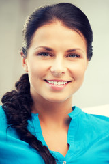 Canvas Print - happy and smiling woman