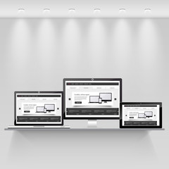 Wall Mural - responsive web template. vector eps 10